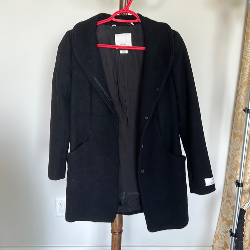 Wilfred Black Cocoon coat